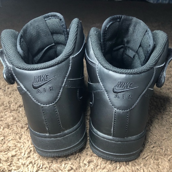 Nike Air Force mid all black - Picture 2 of 7